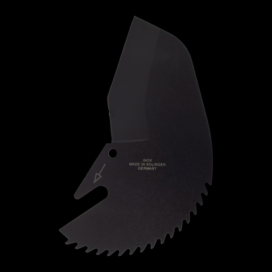 ZENTEN Replacement Blade for ZE5063-1, stainless steel, precision cutting for 63mm plastic pipes, easy tool-free replacement.