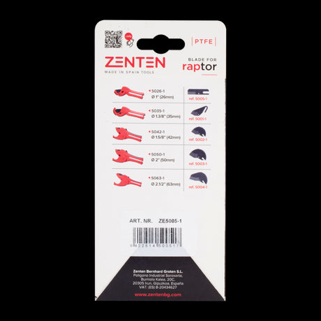 ZENTEN Replacement Blade for ZE5026-1, stainless steel, PTFE coated for smooth cuts, easy one-handed replacement.