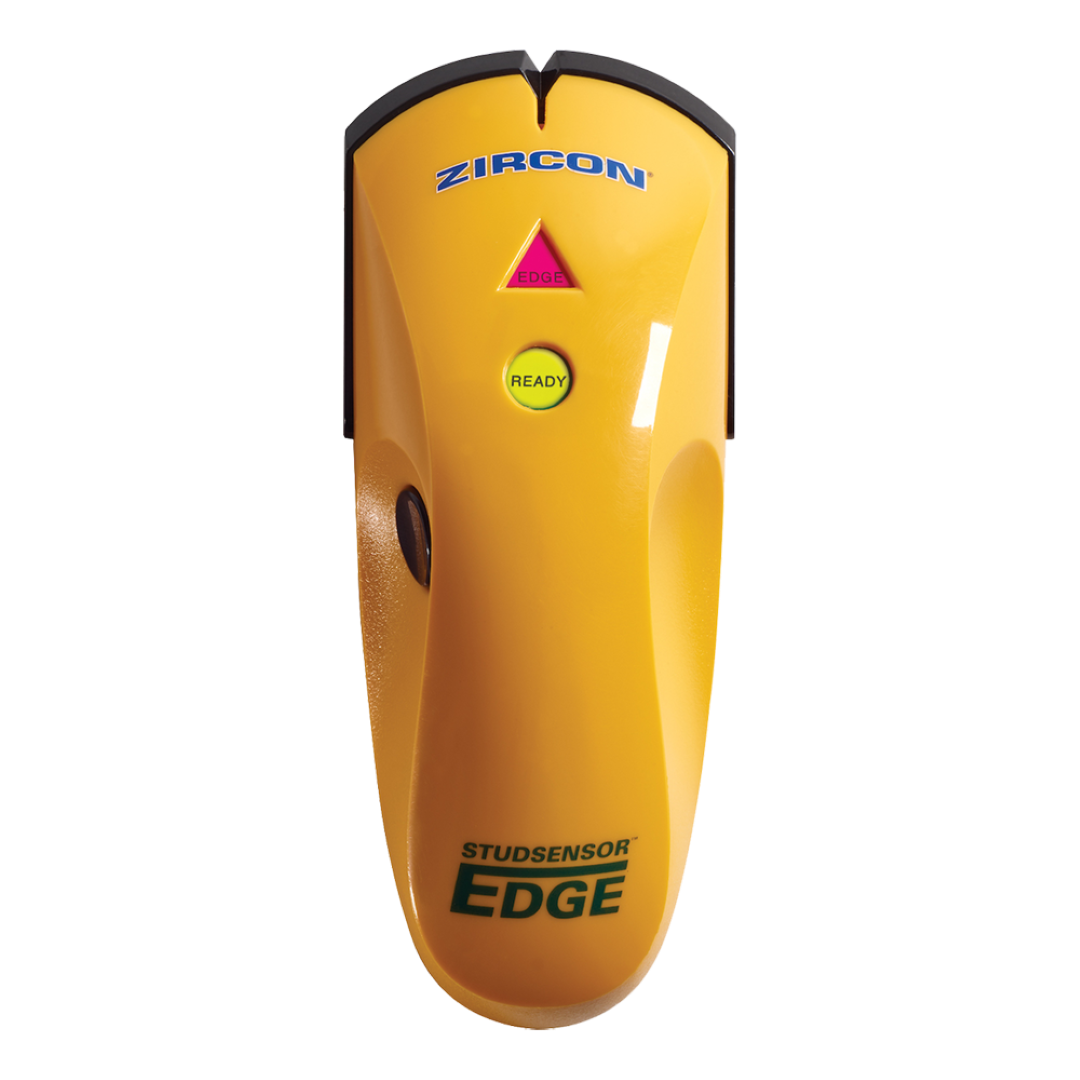 ZIRCON StudSensor™ EDGE stud finder with ergonomic grip and SpotLite® system for accurate stud detection up to 19mm deep.