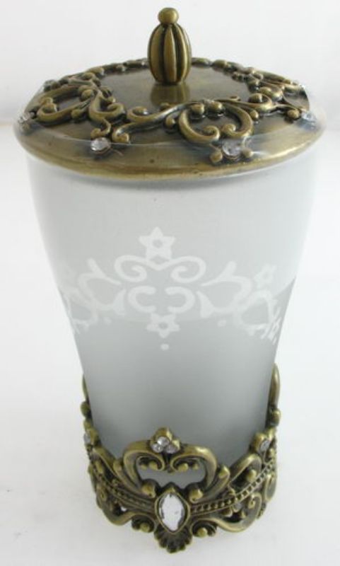 Jar - Antique Brass with Lid (14cm)