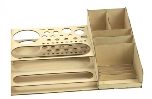 Wooden Ship - Paints & Tools Organizer