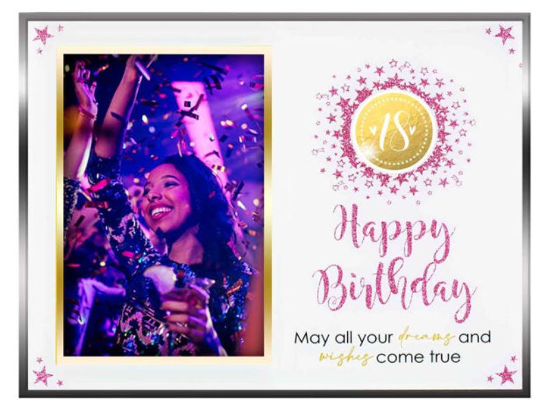 18th Glass Glitter Pf 6x4