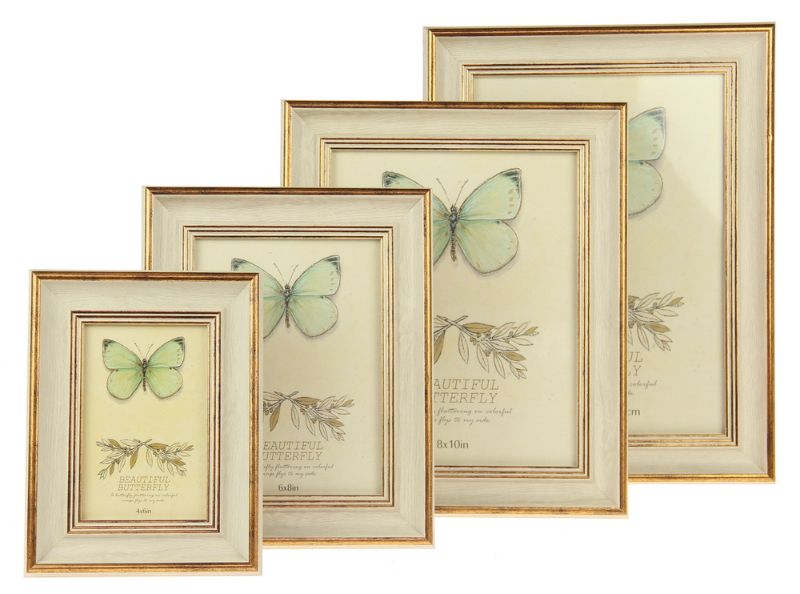 Photo Frame - Hailey MDF Ivory 6"(2 Units)