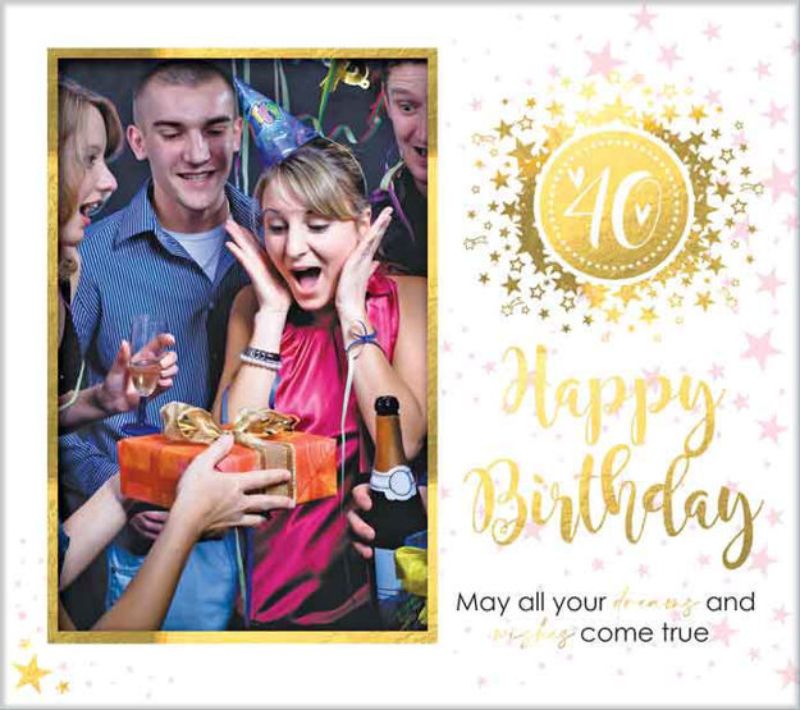 40th Gold Foil Pf 6x4