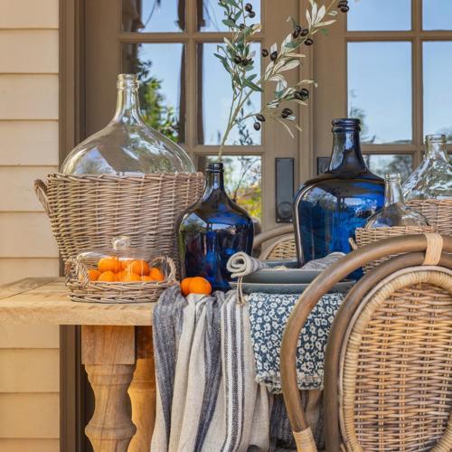 Small Cloche Covered Storage Basket