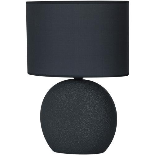 Black Ceramic Table Lamp with Black Shade