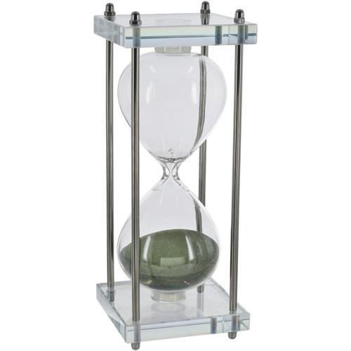 Glass Hourglass With Green Sand 100x100x250