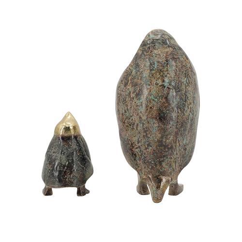 Penguin Mum & Baby Sculpture