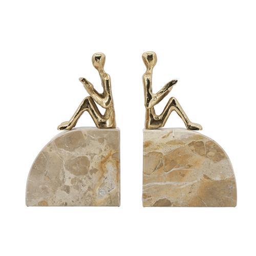 Aluminium & Marble Bookends
