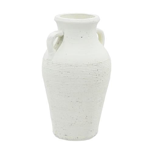 White Terracotta Decorative Urn 200x200x340