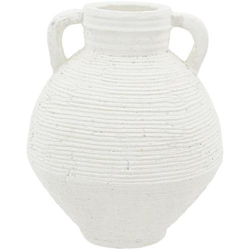 White Terracotta Decorative Urn 205x205x250