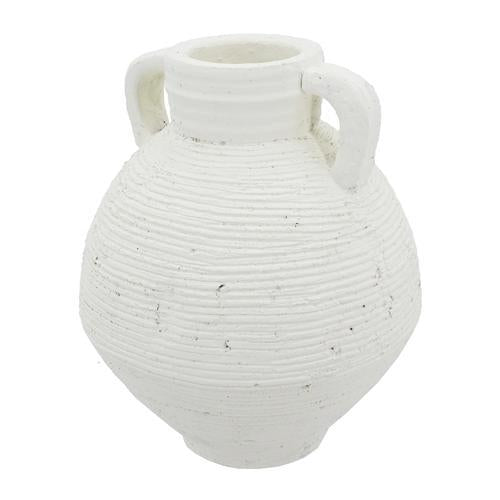 White Terracotta Decorative Urn 205x205x250