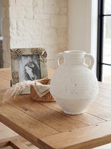 White Terracotta Decorative Urn 205x205x250