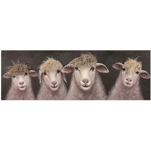 Bad Hair Day 4 Sheep Canvas Wall Art 500x1500