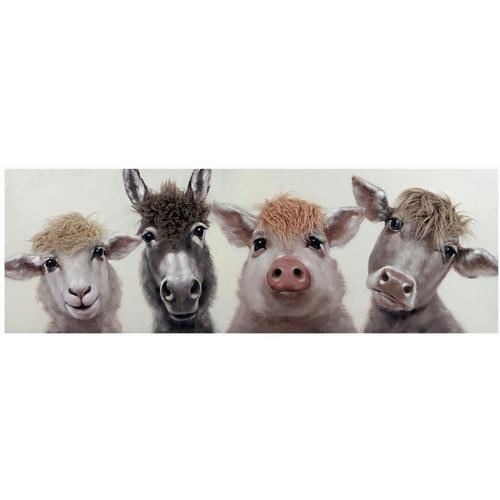 Bad Hair Day Family Canvas Wall Art 3D Faux Hair 500x1500