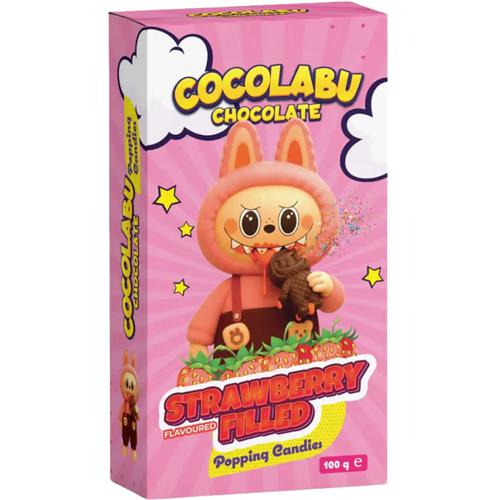 Cocolabu Popping Choc Strawberry 100g - (Pack of 12)