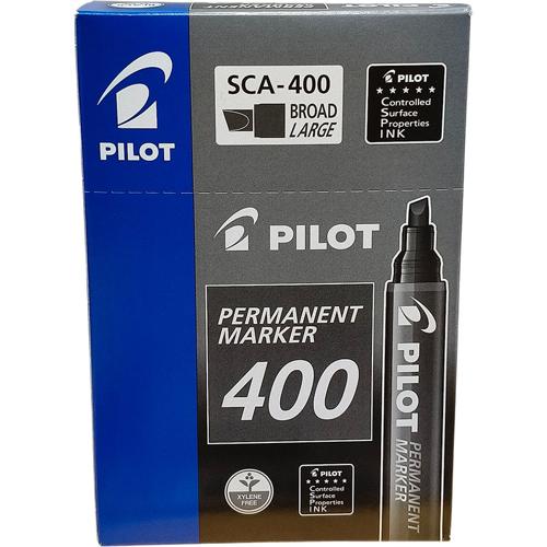 Pilot 400 Permanent Marker Chisel Tip Black - (Pack of 12)