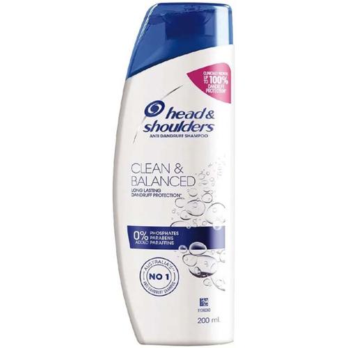 Head & Shoulder Clean and Balanced Shampoo 200ml - (Pack of 6)