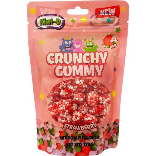 Crunchy Gummy Cluster Strawberry 120g - (Pack of 24)