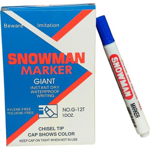 Snowman Marker Blue - (Pack of 12)