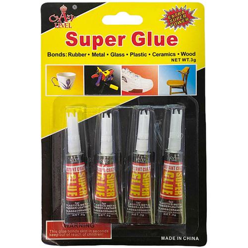 Super Glue 3g 4pk - (Pack of 6)