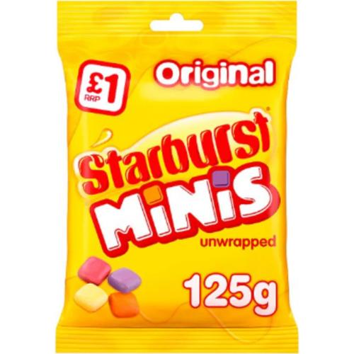 Starburst Minis Bag 125g 12pk - (Pack of 12)