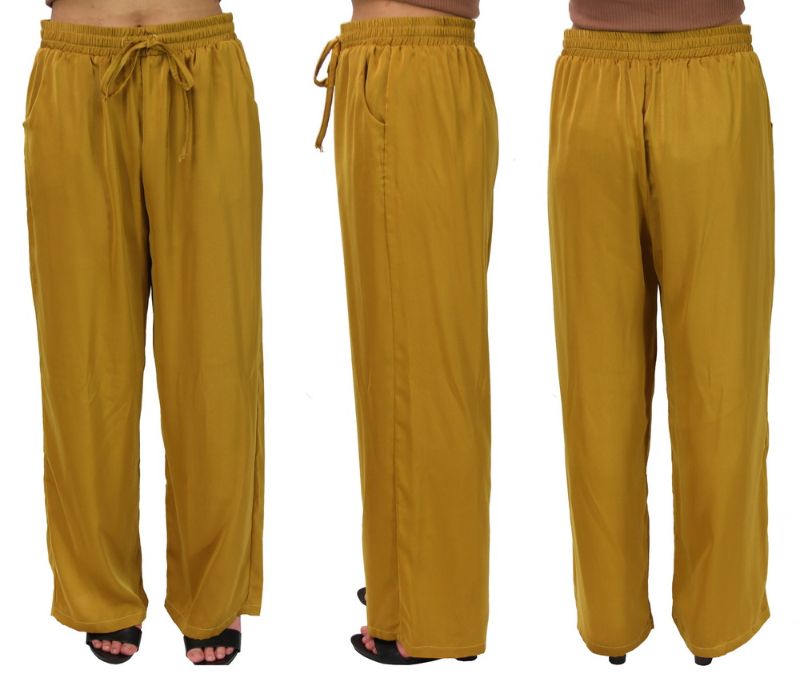 Pants - Scarlett Satin (Mustard)