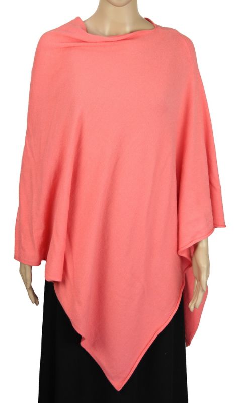 Stretch Poncho - Amy Solid Colour (Watermelon)