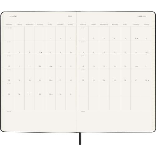 Moleskine Diary 18M Daily Hard Cover Large Black 2026/27