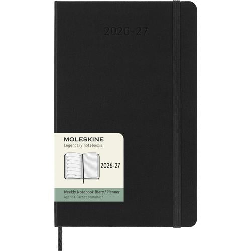 Moleskine Diary 18M Weekly + Notes Hard Cover Large Black 2026/27
