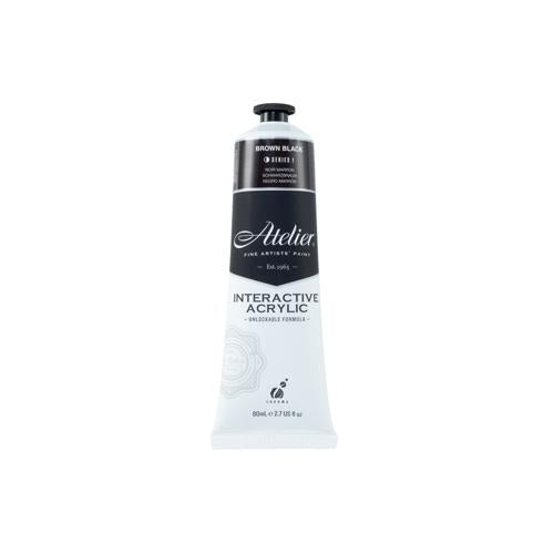 Atelier Acrylic Interactive Paints 80ml Brown Black