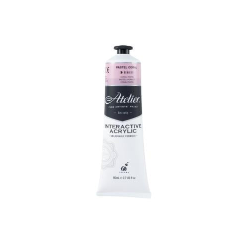 Atelier Acrylic Interactive Paints 80ml Pastel Coral