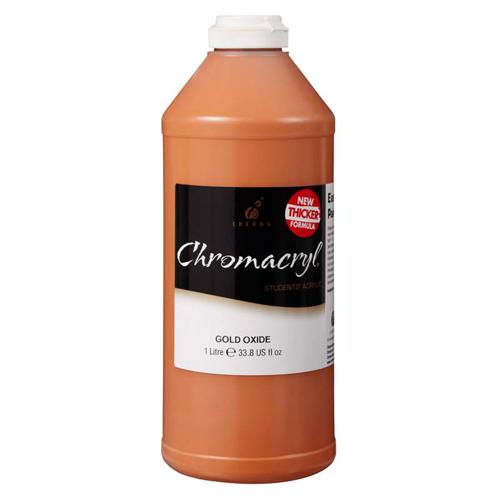 Chromacryl Acrylic Paint Student 1 Litre Gold Oxide