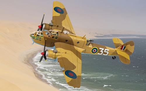 Diecast Aircraft - Corgi - 1/72 Beaufort Mk1a: Egypt 1944