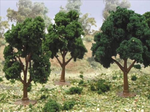 Hobby Model Scenery - Green Deciduous 2.5- 3.5" (6)