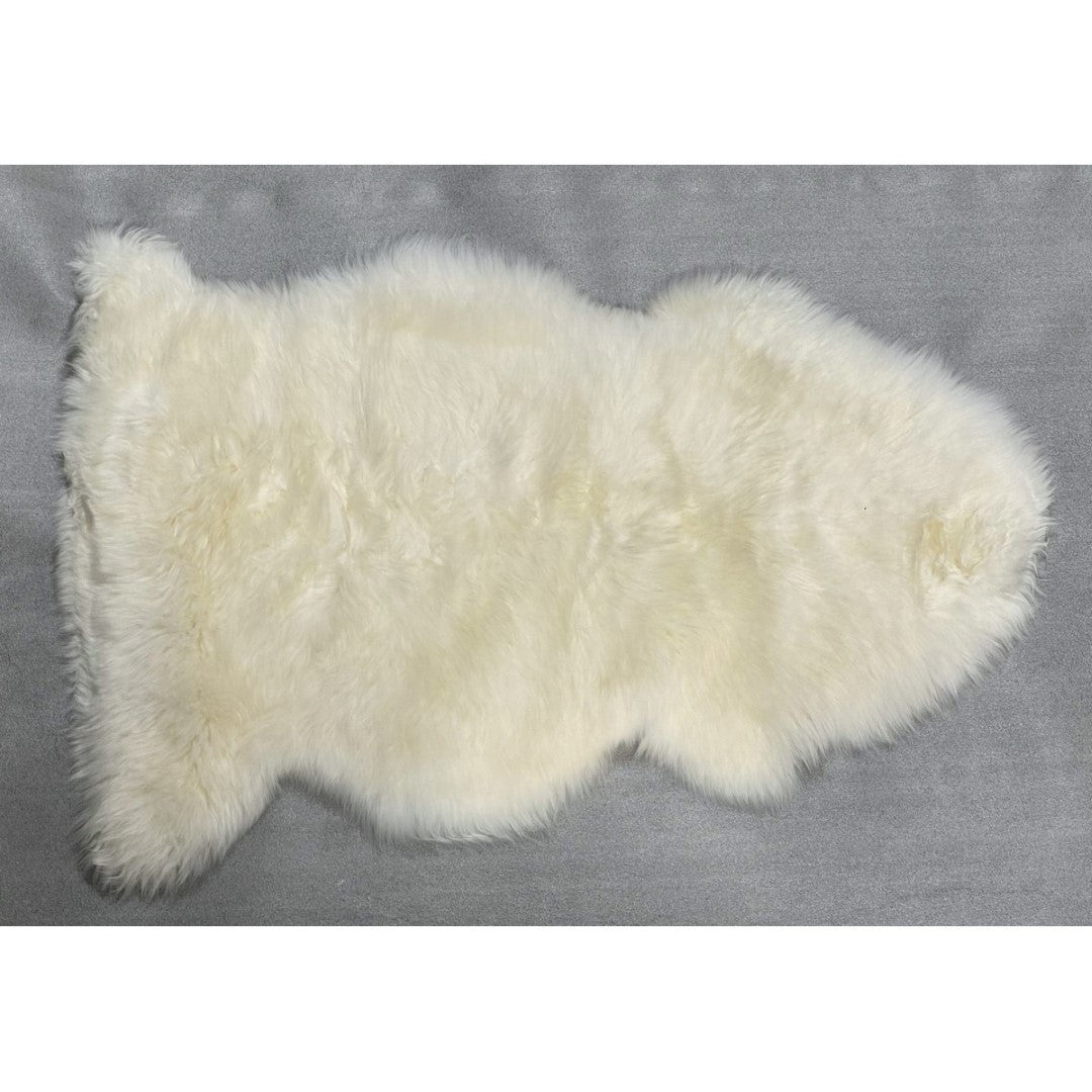 Kaikoura Long Wool Single Nz Sheepskin - Ivory (60 X 90cm)