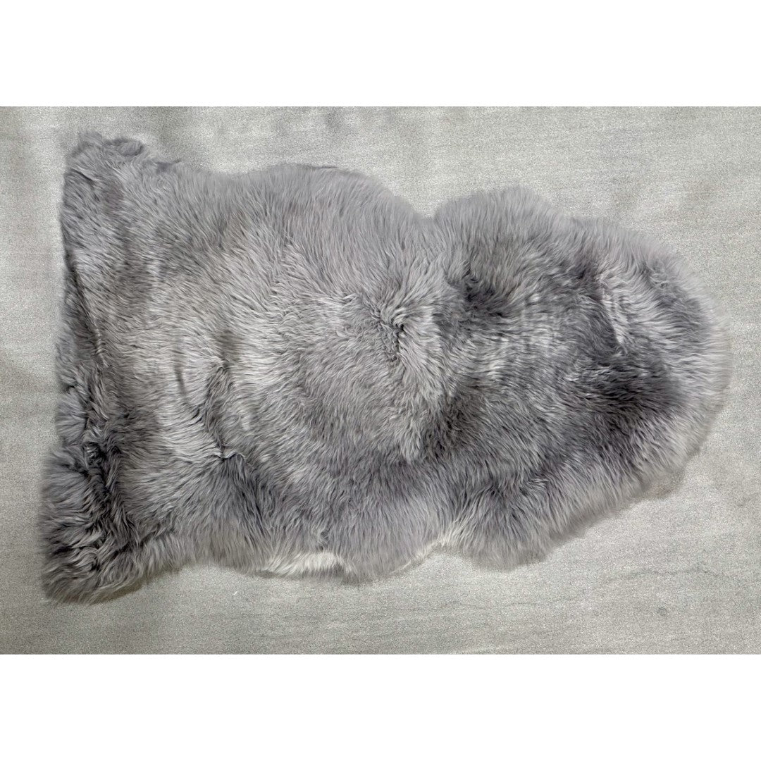 Kaikoura Long Wool Single Nz Sheepskin - Grey (60 X 90cm)