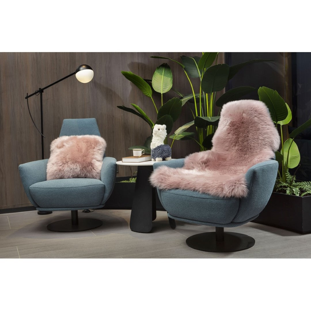 Kaikoura Long Wool Single Nz Sheepskin - Rose (60 X 90cm)