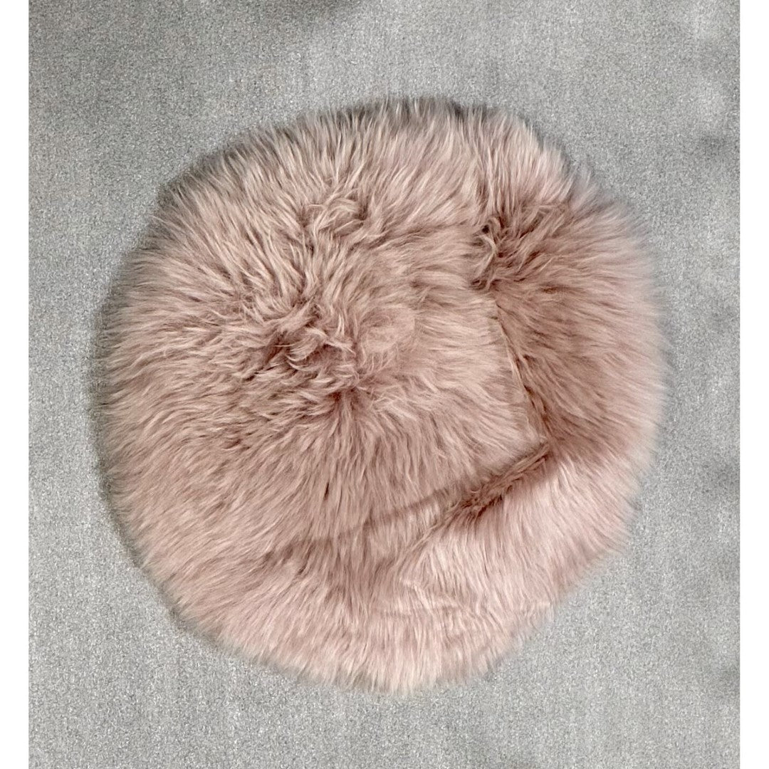 Kaikoura Long Wool Seat Pad - Rose (34 X 34cm)