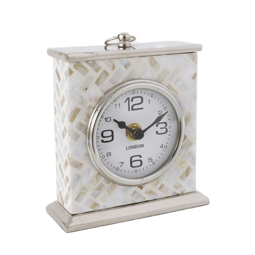 Table Clock - Aluminium Shell ( 12.5 X 5 X 14.2cm)