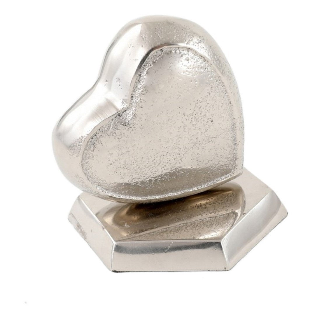 Ornament - Aluminium / Nickel Heart (8.5 X 7.5 X 8.5cm)