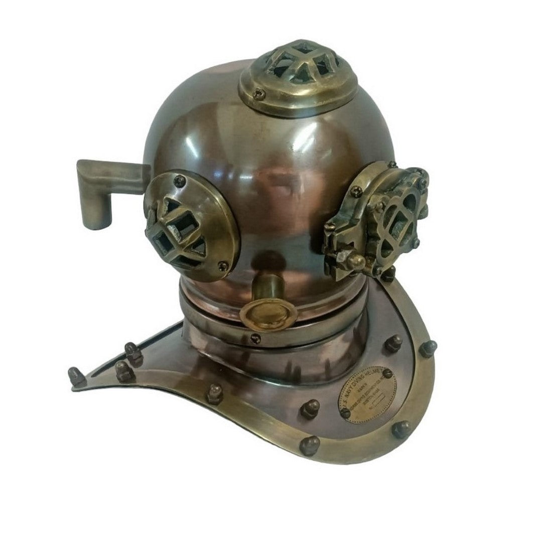Copper Diving Helmet - Aluminium (20 X 18 X 20cm)