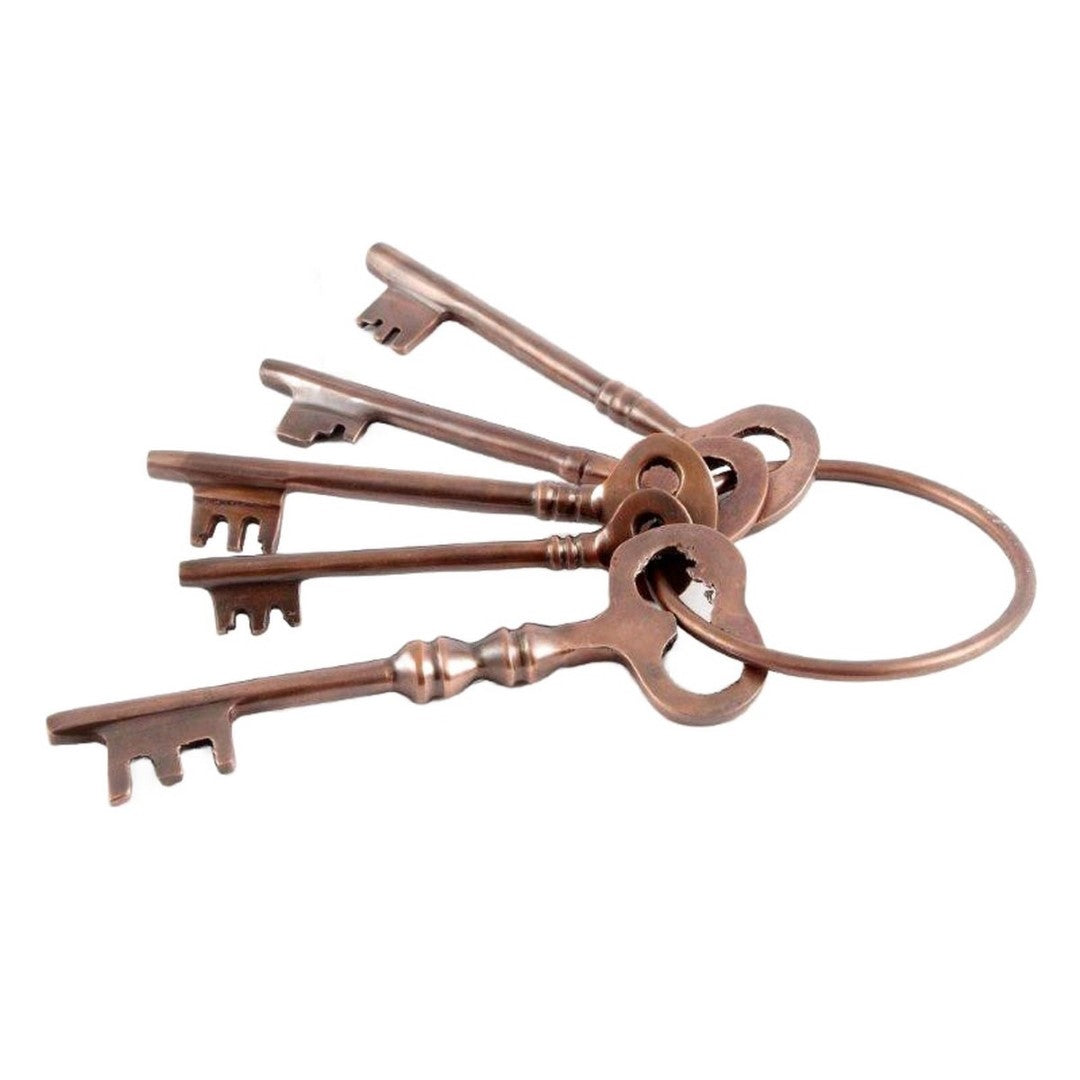 Aluminium / Copper Antique Set Keys (27 X 6cm)