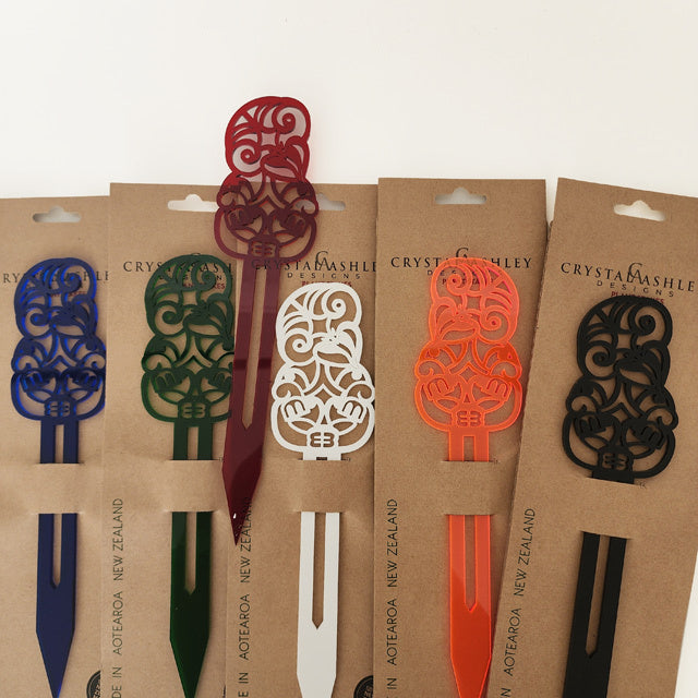 Plant Stake - Tiki Freestanding Art (Red Tint Acrylic)