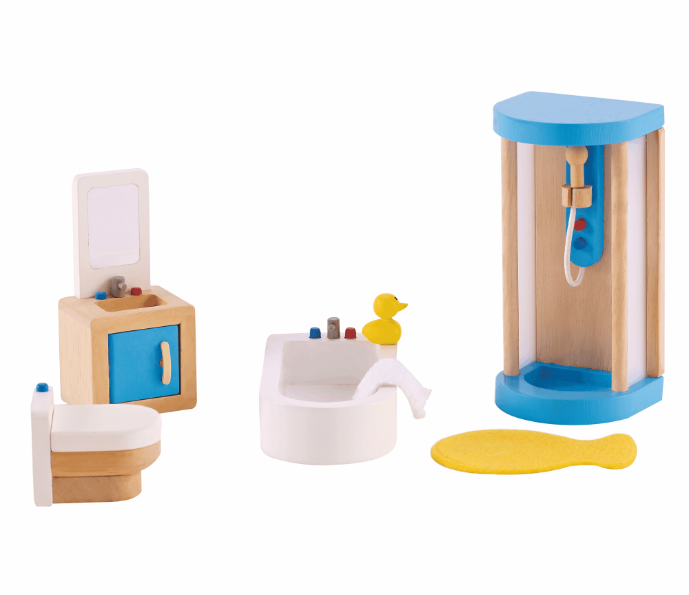 Wooden Doll House Furniture - Bathroom -Hape