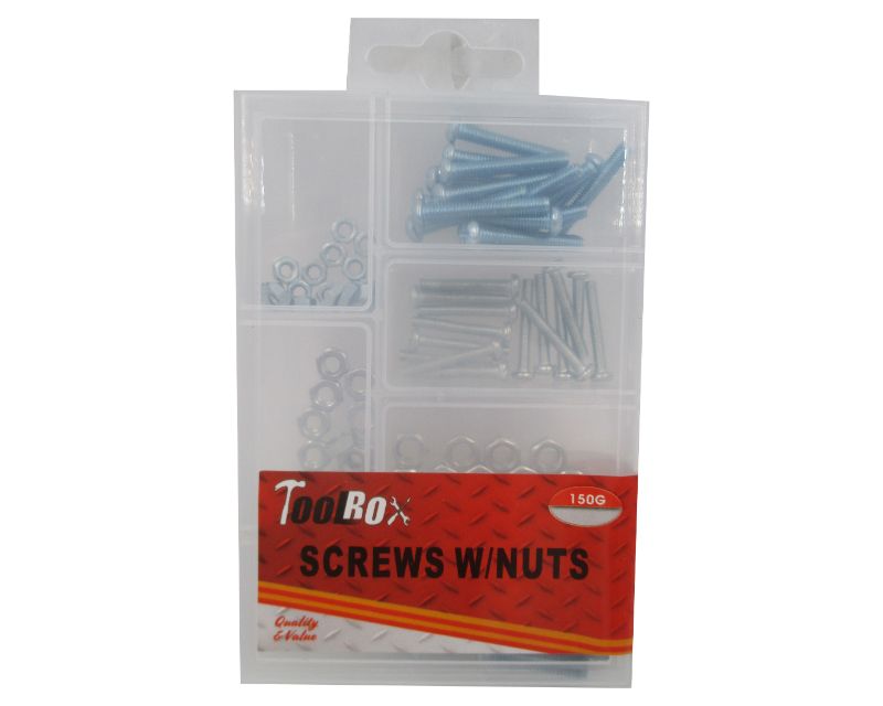 Screws With Nuts - 150g/Box (6 Boxes)