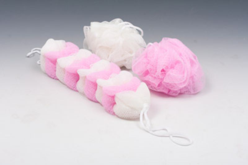 Shower Puff/Back Scrub Set (Set Of 3)