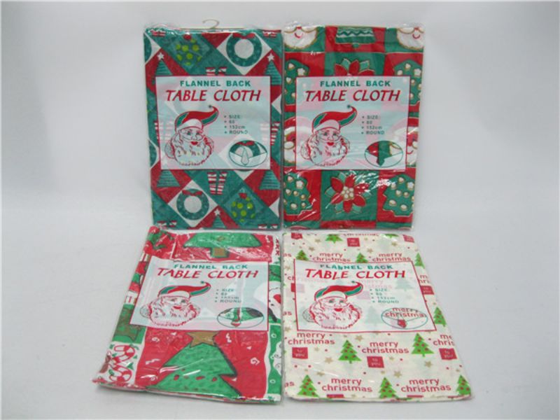 Tablecloth - Vinyl Round 152cm (Set Of 4 Assorted)