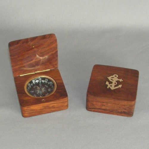 Compass - in Wood Box