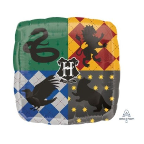 45cm Harry Potter square foil balloon featuring iconic imagery, perfect for themed parties and celebrations.